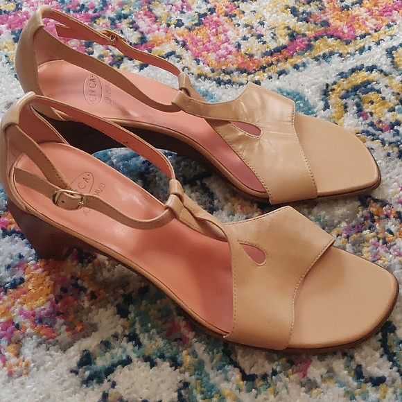 Joan David Circa Leather Wedge Heeled Sandals 9 - Picture 3 of 7